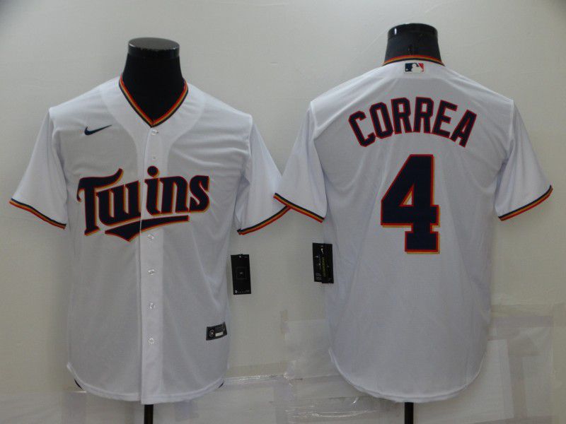 Men Minnesota Twins 4 Correa White Game 2022 Nike MLB Jersey